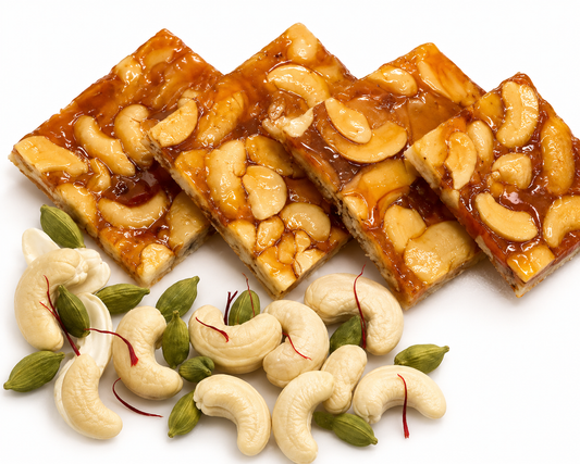Kaju Chikki / Cashew Chikki / Bellam Jeedipappu Achu